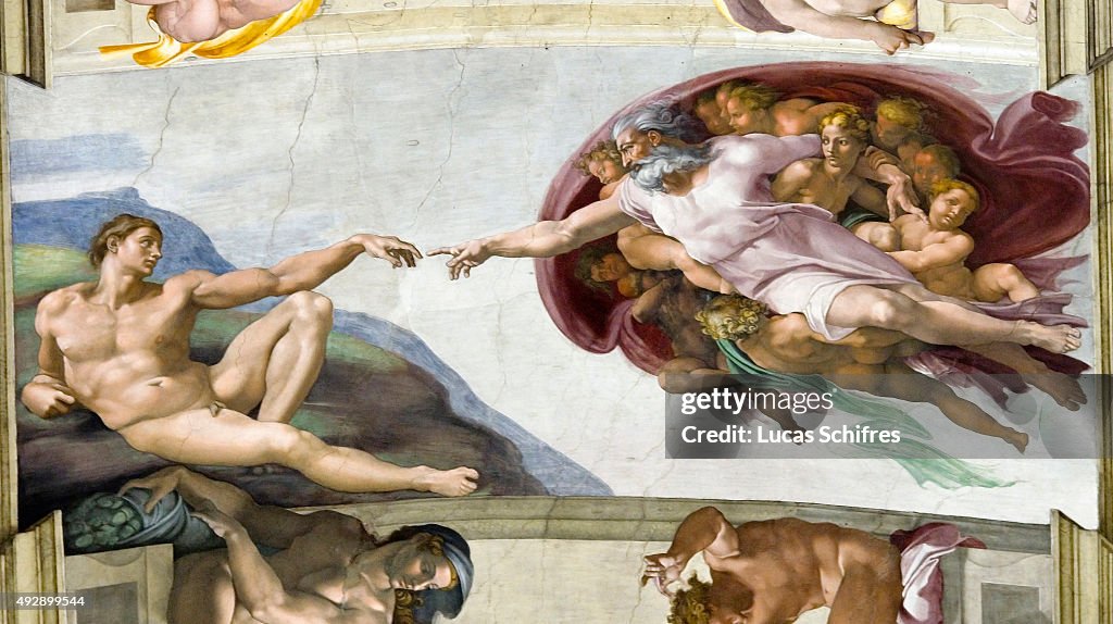 The Creation of Adam by Michelangelo...