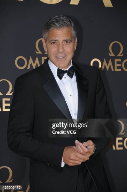 Actor George Clooney arrives for the red carpet of Omega Le Jardin Secret dinner party on May 16, 2014 in Shanghai, China.