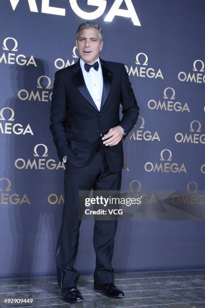 Actor George Clooney arrives for the red carpet of Omega Le Jardin Secret dinner party on May 16, 2014 in Shanghai, China.