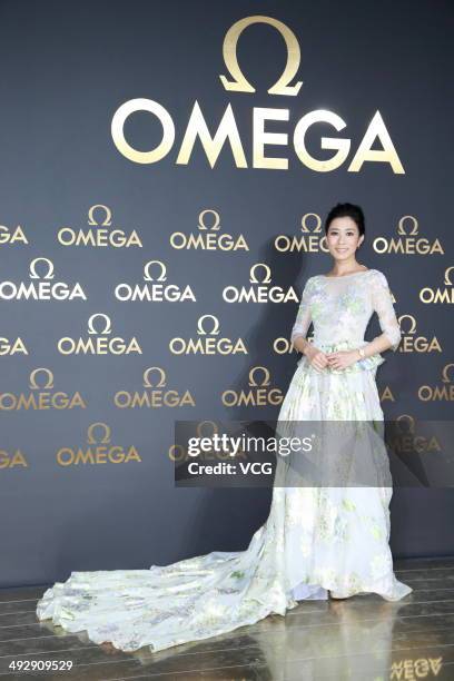 Actress Charmaine Sheh arrives for the red carpet of Omega Le Jardin Secret dinner party on May 16, 2014 in Shanghai, China.