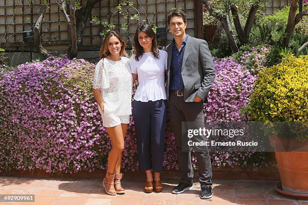 Diana Chaves, Joana Santos and Diogo Morgado attend the 'Legami' Tv Series photocall at Hotel Inghilterra on May 22, 2014 in Rome, Italy.