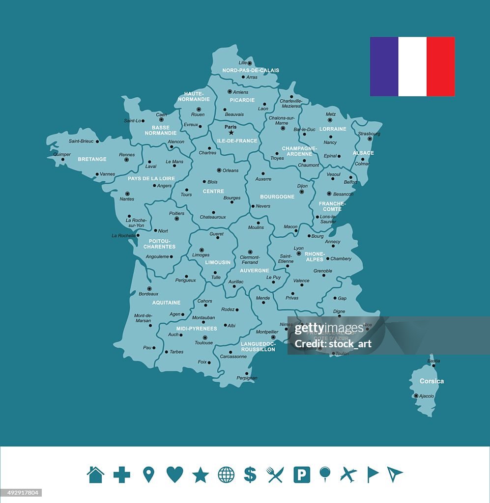 France Infographic Map