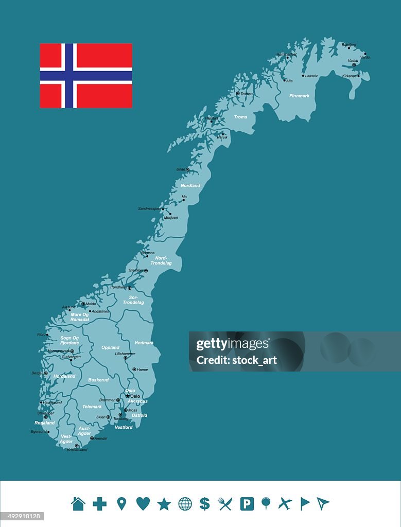 Norwegen Infografik Karte
