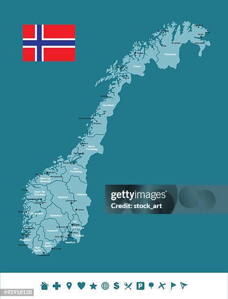 norway infographic map - alesund norway stock illustrations
