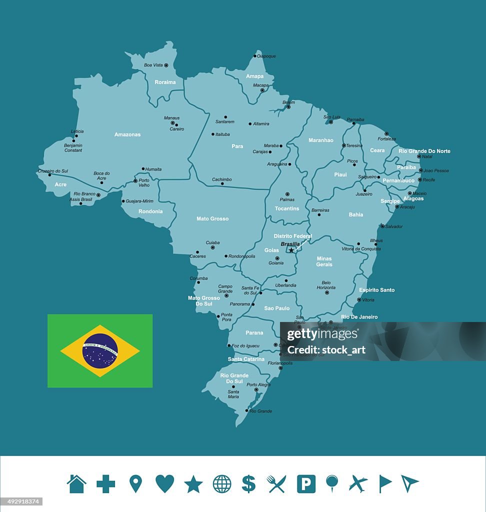 Brazil Infographic Map