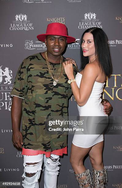 Malik W and Michelle Pooch attends the Lennox Lewis Haute 50th Birthday Celebration Hosted By Haute Time, Audemars Piquet, And Perrier Jouet at...