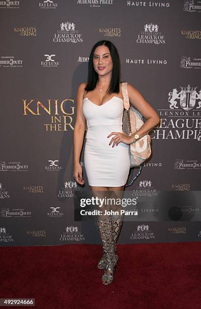 Michelle Pooch attends the Lennox Lewis Haute 50th Birthday Celebration Hosted By Haute Time, Audemars Piquet, And Perrier Jouet at Bagatelle...