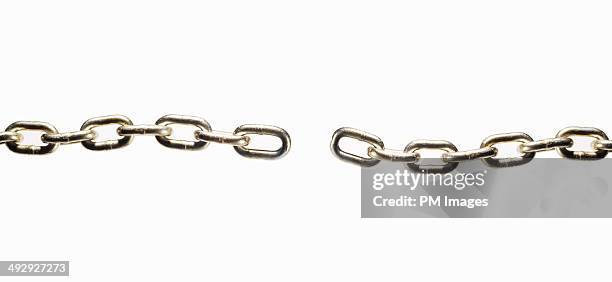 chain with missing link - chain stock pictures, royalty-free photos & images