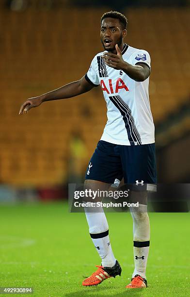 Christian Maghoma of Tottenham Hotspur during the Barclays U21 Premier League match between Norwich City U21 and Tottenham Hotspur U21 at Carrow Road...