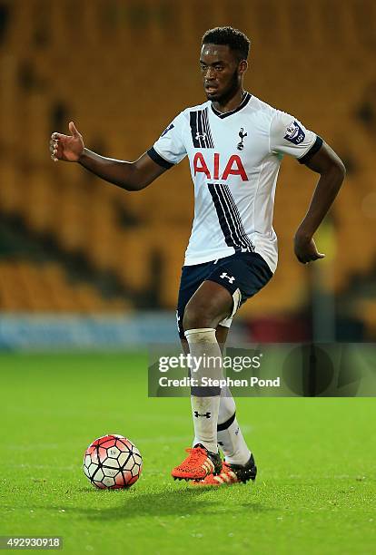 Christian Maghoma of Tottenham Hotspur during the Barclays U21 Premier League match between Norwich City U21 and Tottenham Hotspur U21 at Carrow Road...