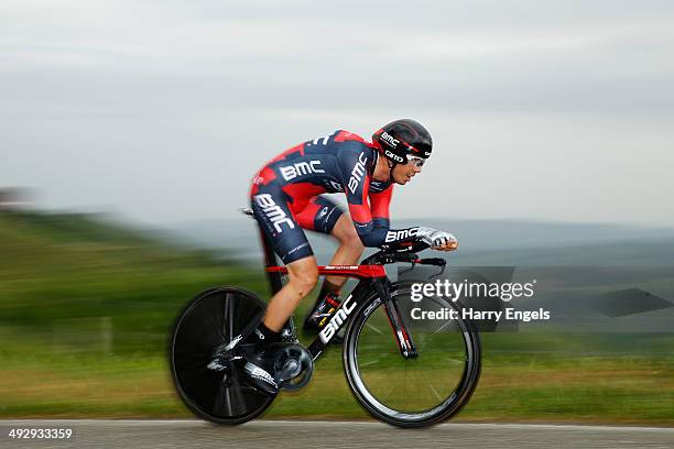 Steve Morabito of Switzerland and BMC Racing Team in action during the twelfth stage of the 2014 Giro d'Italia, a 42km Individual Time Trial stage...