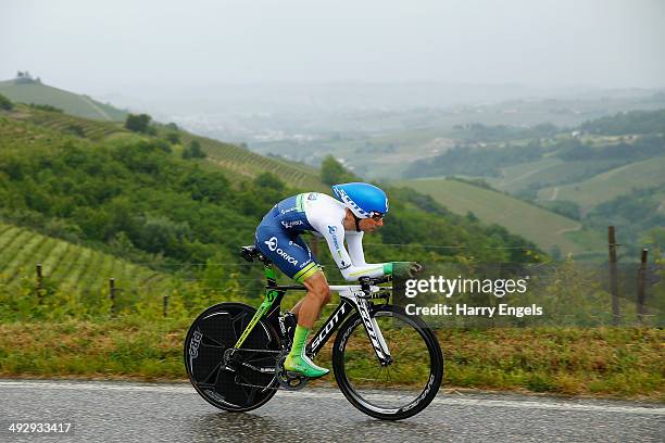 Ivan Santaromita of Italy and team Orica-GreenEDGE in action during the twelfth stage of the 2014 Giro d'Italia, a 42km Individual Time Trial stage...