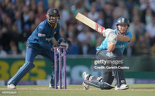 Gary Ballance of England bats during the 1st Royal London One Day International match between England and Sri Lanka at The Kia Oval on May 22, 2014...