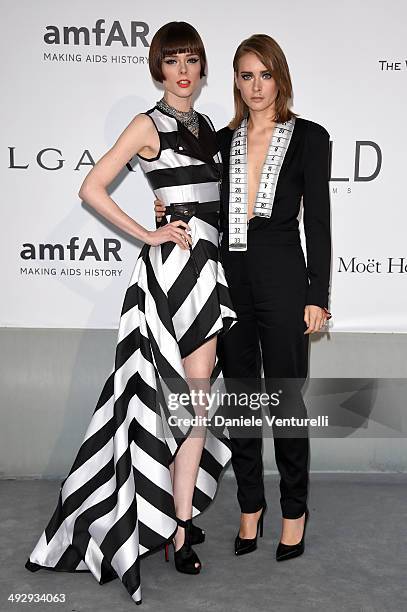 Coco Rocha and Olga Sorokina attend amfAR's 21st Cinema Against AIDS Gala Presented By WORLDVIEW, BOLD FILMS, And BVLGARI at Hotel du Cap-Eden-Roc on...