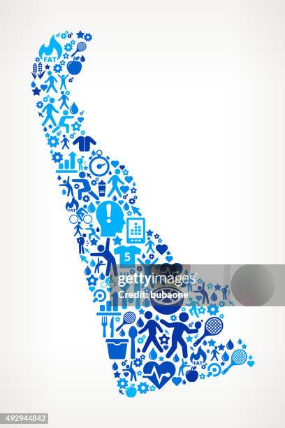 delaware fitness and diet vector button pattern - studio seamless backdrop stock illustrations