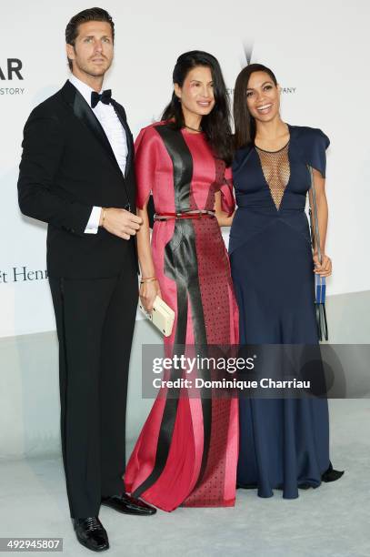 Stavros Niarchos, Goga Ashkenazi and Rosario Dawson attend amfAR's 21st Cinema Against AIDS Gala Presented By WORLDVIEW, BOLD FILMS, And BVLGARI at...