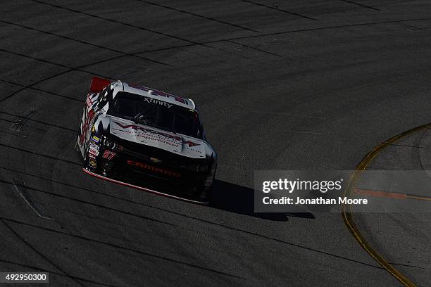 Dylan Kwasniewski, driver of the Vroom Brands Chevrolet, drives during qualifying for the NASCAR XFINITY Series Virginia529 College Savings 250 at...