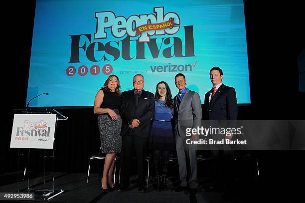Monique Manso Publisher People en Espanol, Armando Correa, Jessica Shih, Evan Ajin and Juan Pablo Gonzalez attend the 2015 PEOPLE En Espanol Festival...