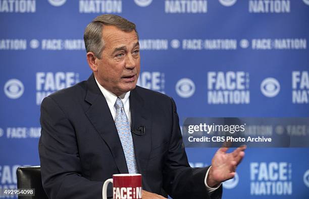 John Dickerson interviews Speaker of the House John Boehner on the September 27, 2015 edition of "Face the Nation."