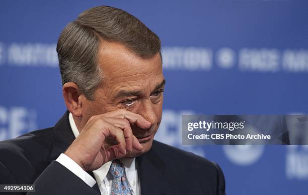 John Dickerson interviews Speaker of the House John Boehner on the September 27, 2015 edition of "Face the Nation."