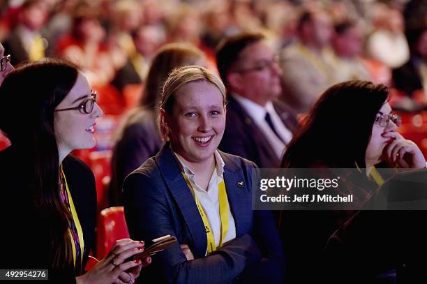 Mhairi Black MP attends the afternoon session on day two of the 81st annual conference at the Aberdeen Exhibition and Conference Centre on October...