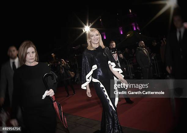 Cate Blanchett attends the 'Carol' American Express Gala during the BFI London Film Festival, at the Odeon Leicester Square on October 14, 2015 in...