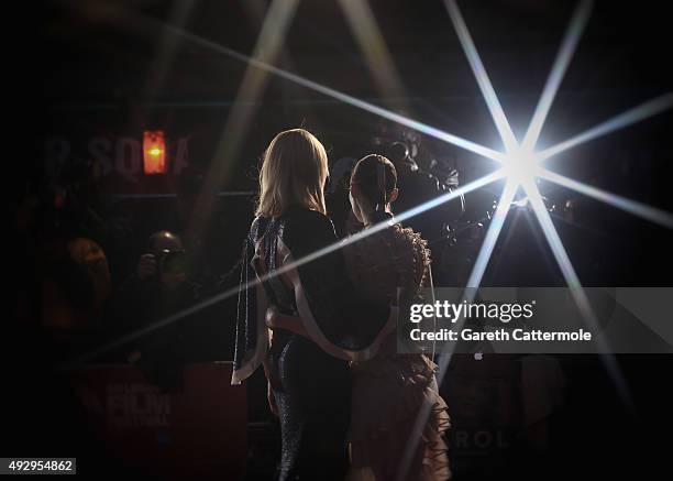 Cate Blanchett and Rooney Mara attend the 'Carol' American Express Gala during the BFI London Film Festival, at the Odeon Leicester Square on October...