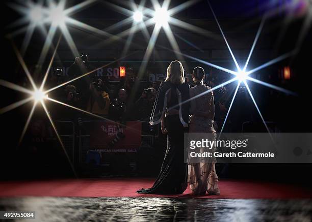 Cate Blanchett and Rooney Mara attend the 'Carol' American Express Gala during the BFI London Film Festival, at the Odeon Leicester Square on October...