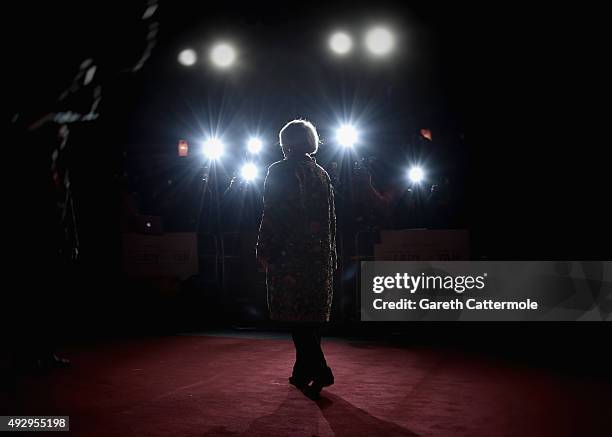 Dame Maggie Smith attends the Centrepiece Gala, supported by the Mayor of London, for the premiere of 'The Lady In The Van' at Odeon Leicester Square...
