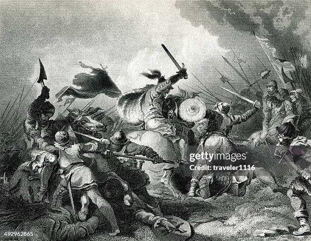 the battle of hastings - battle of hastings stock illustrations