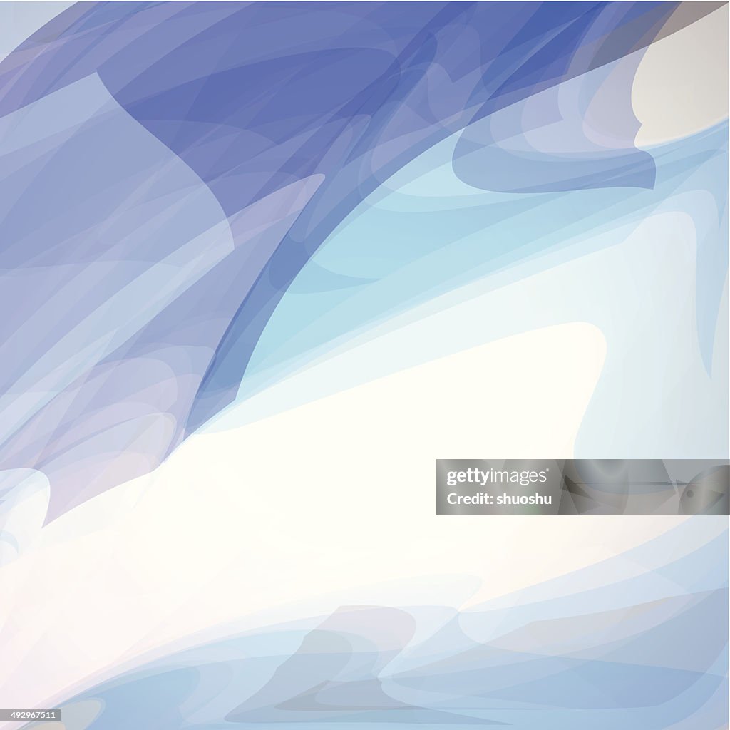 Abstract vector blue wave transparency pattern background