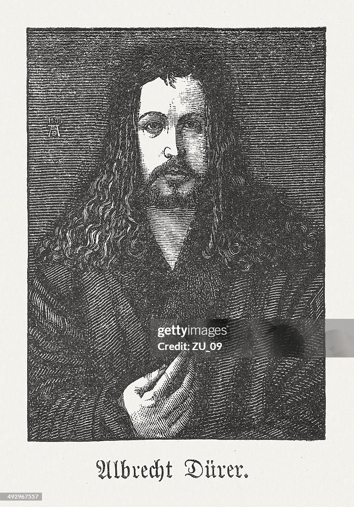 Albrecht Dürer (1471-1528), German painter, wood engraving, published in 1881