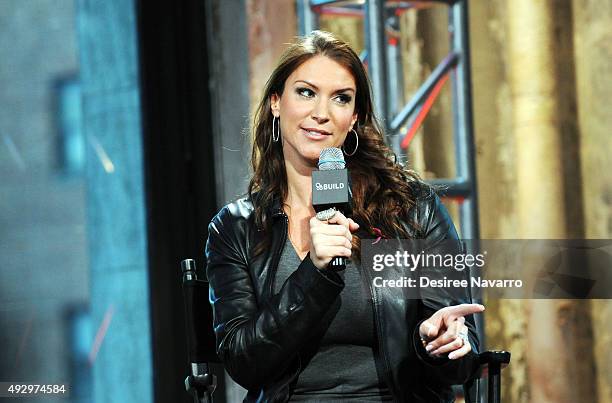 Personality and Chief Brand Officer of WWE Stephanie McMahon attends AOL BUILD Presents Stephanie McMahon at AOL Studios In New York on October 16,...