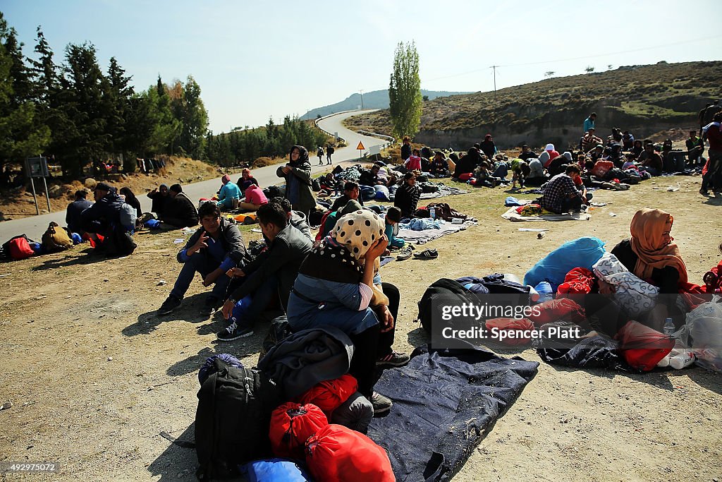 Greek Island Of Lesbos Continues To Recieve Migrants Fleeing Their Countries