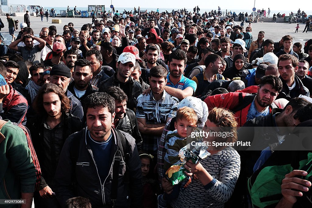 Greek Island Of Lesbos Continues To Recieve Migrants Fleeing Their Countries