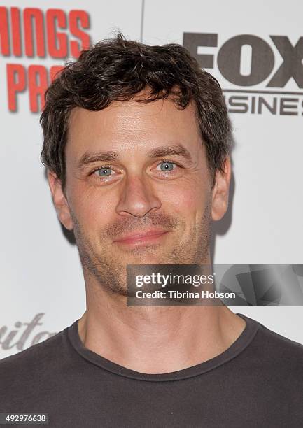 Tom Everett Scott attends the premiere of 'All Things Must Pass' at Harmony Gold Theatre on October 15, 2015 in Los Angeles, California.