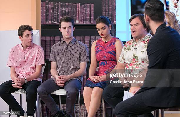 Ryan Lee,Dylan Minnette, Odeya Rush,Jack Black ,Ana Maria Canseco and Francisco Caceres on the set of Telemundo's "Un Nuevo Dia" to discuss the film...