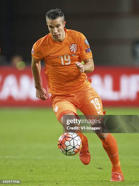 Robin van Persie of Holland during the EURO 2016 qualifying match between Netherlands and Czech Republic on October 10, 2015 at the Amsterdam Arena...