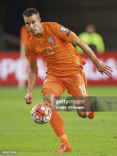 Robin van Persie of Holland during the EURO 2016 qualifying match between Netherlands and Czech Republic on October 10, 2015 at the Amsterdam Arena...