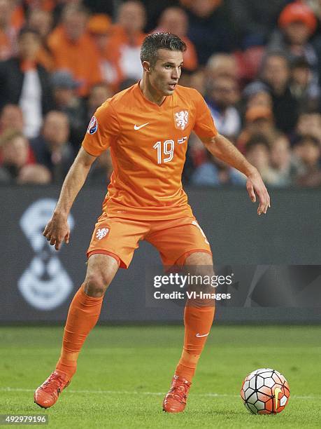 Robin van Persie of Holland during the EURO 2016 qualifying match between Netherlands and Czech Republic on October 10, 2015 at the Amsterdam Arena...