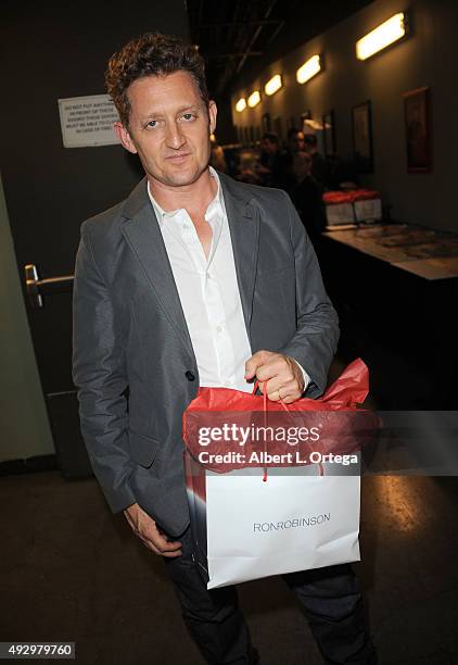 Actor Alex Winter backstage at the 3rd Annual Geekie Awards held at Club Nokia on October 15, 2015 in Los Angeles, California.