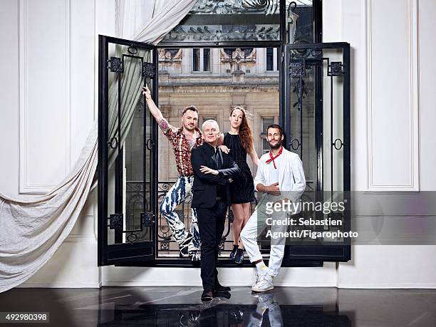 Fashion designers Jean-Paul Lespagnard, Jean Paul Gaultier, Iris van Herpen and Simon Porte Jacquemus are photographed for Madame Figaro on June 11,...