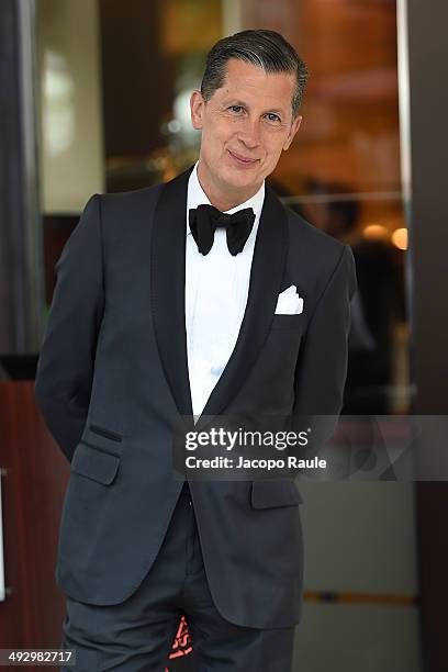 Stefano Tonchi is seen leaving Hotel Martinez on day 9 of the 67th Annual Cannes Film Festival on May 22, 2014 in Cannes, France.