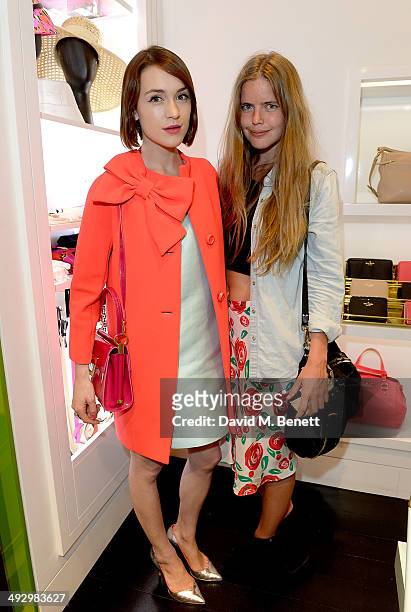 Ella Catliff and Katie Readman attend a Tropical Fete with floral workshop by celebrity stylist Martha Ward and Wild at Heart at the Kate Spade New...
