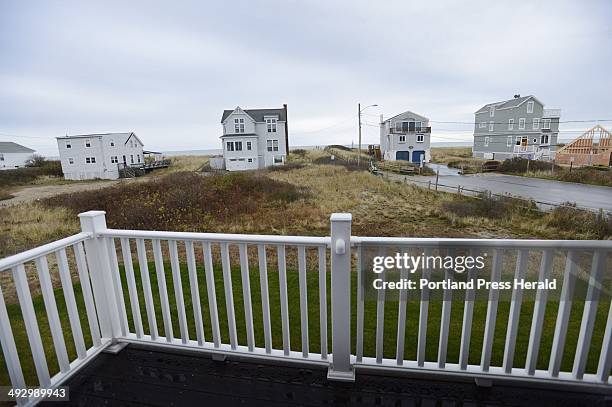 The view from the back deck of the modern, year-round beach house in owned by Cathleen and Bob Joyce Tuesday, November 13, 2012.