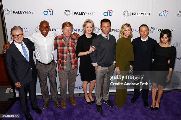 Warren Littlefield, Bokeem Woodbine, Jesse Plemons, Jean Smart, Jeffrey Donovan, Kirsten Dunst, Noah Hawley and Cristin Milioti attend PaleyFest New...