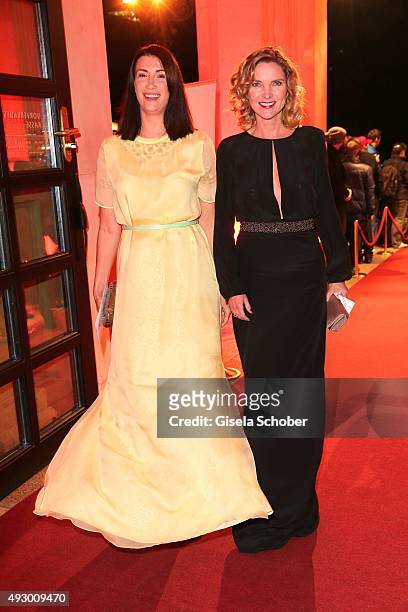 Claudia Mehnert and Susanne Paetzold the Hessian Film and Cinema Award 2015 at Alte Oper on October 16, 2015 in Frankfurt am Main, Germany.