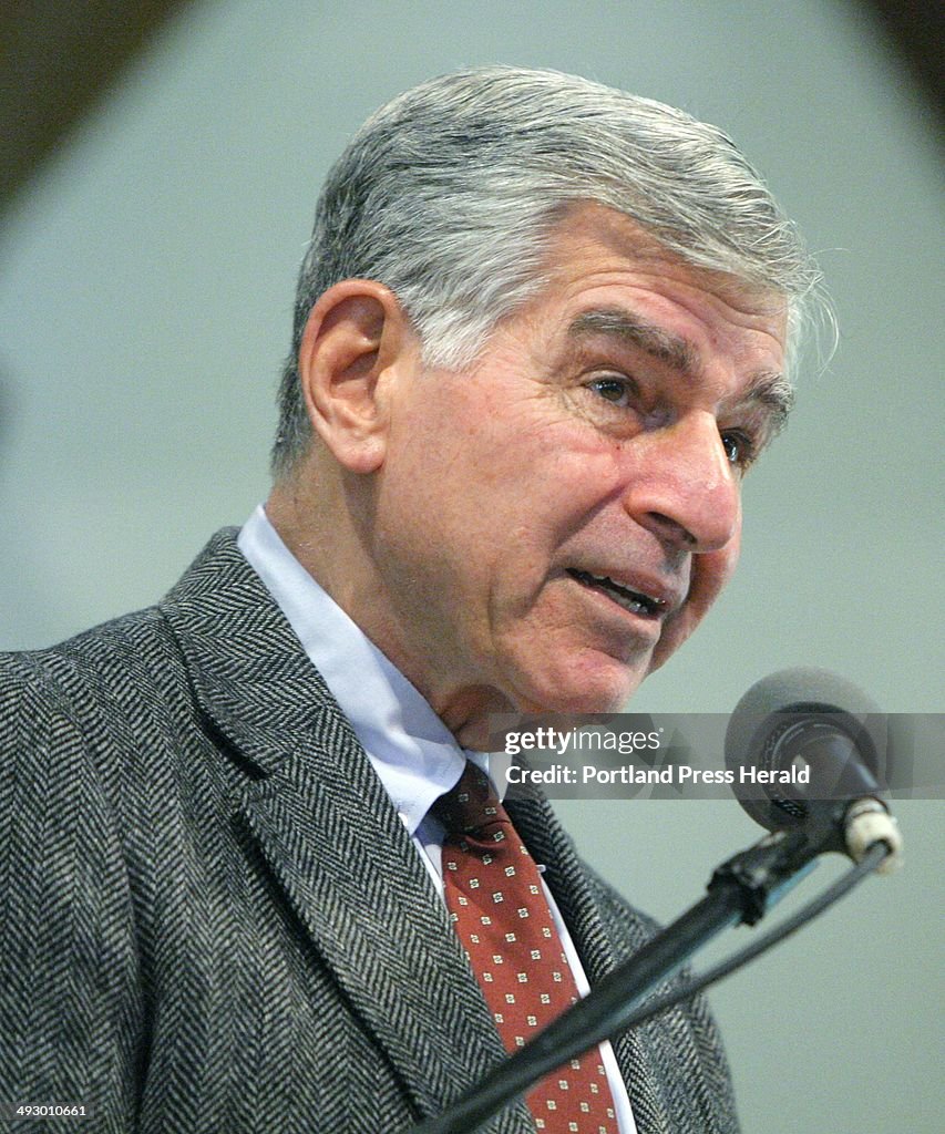 Former Massachusetts Governor and presidential candidate Michael Dukakis talks about healthcare at t