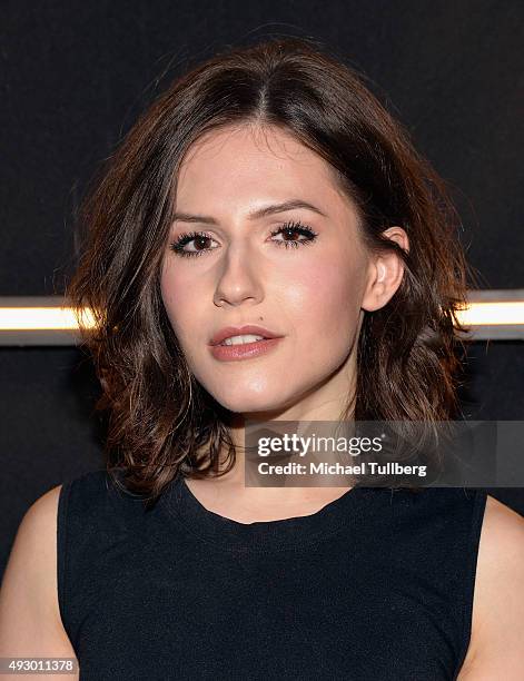 Actress Erin Sanders attends the opening night of "The Alone Experience: Absorption" Halloween Haunt on October 16, 2015 in Los Angeles, California.