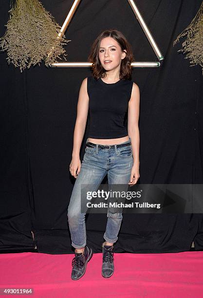 Actress Erin Sanders attends the opening night of "The Alone Experience: Absorption" Halloween Haunt on October 16, 2015 in Los Angeles, California.